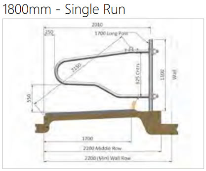 Ultima® Cubicle  - 1800mm - Single Run